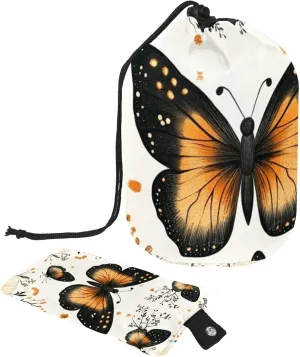 2 Pcs Cosmetic Bag bucket Travel Makeup Bags Large Capacity Soft Waterproof Portable Drawstring Cosmetic Bag, Arthritis Flower Butterfly 35