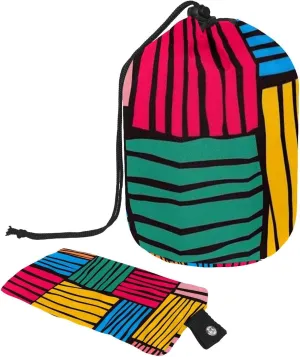 2 Pcs Cosmetic Bag bucket Travel Makeup Bags Large Capacity Soft Waterproof Portable Drawstring Cosmetic Bag, Pop Art Abstract Print 63