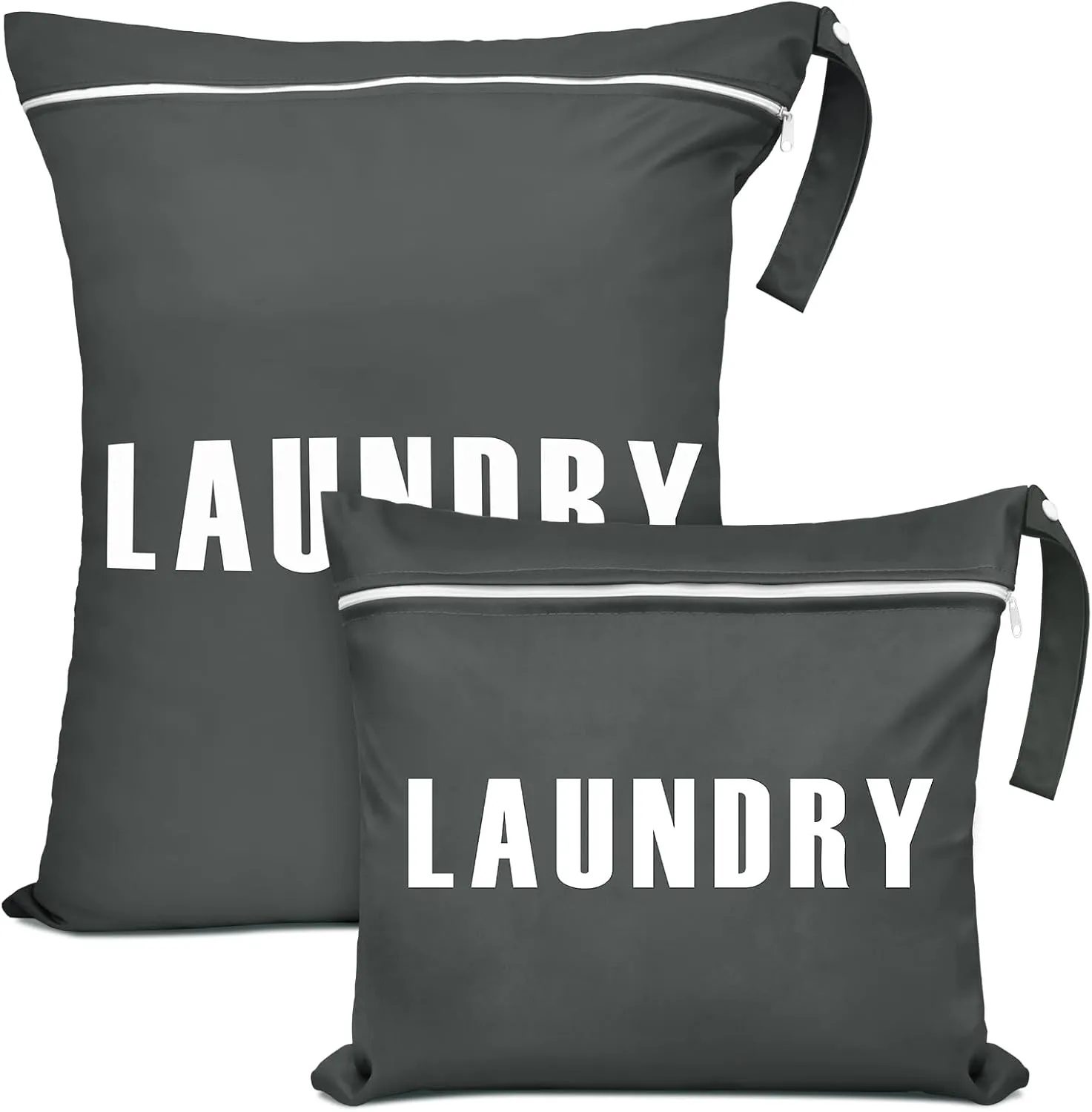 2 Pcs Large Travel Laundry Bags - Waterproof Wet/Dry Bags for Dirty Clothes, Bathing Suits, Gym Clothes, Swimming, Yoga