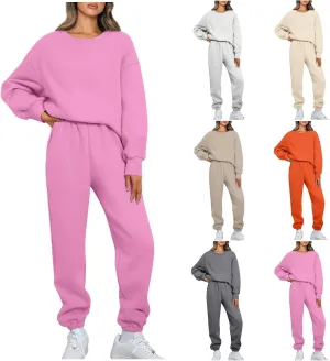 2 Piece Sets for Women Fashion Tracksuit Casual Long Sleeve Sweatshirt Sweatpants Suit Loungewear Sets