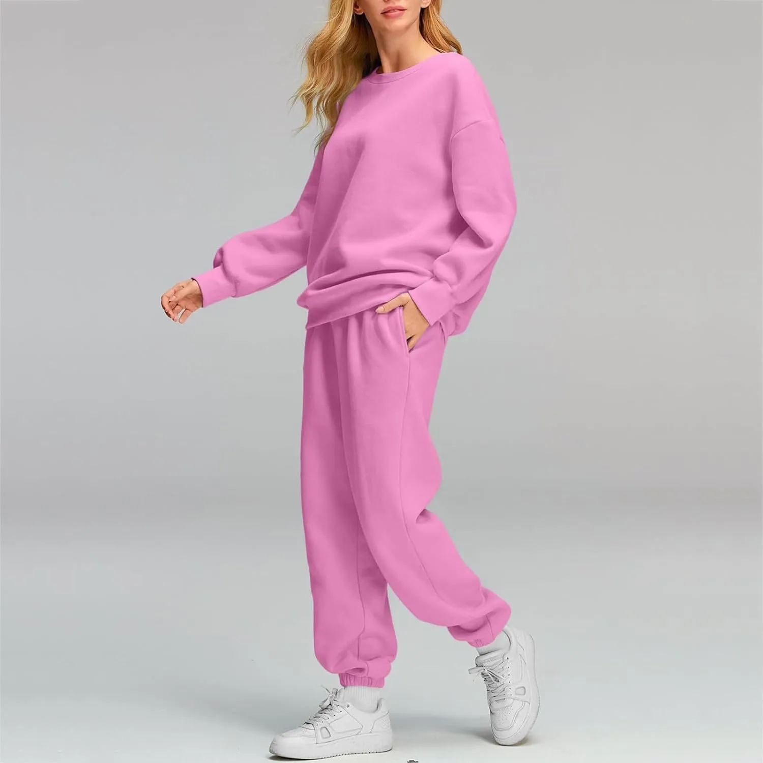 2 Piece Sets for Women Fashion Tracksuit Casual Long Sleeve Sweatshirt Sweatpants Suit Loungewear Sets