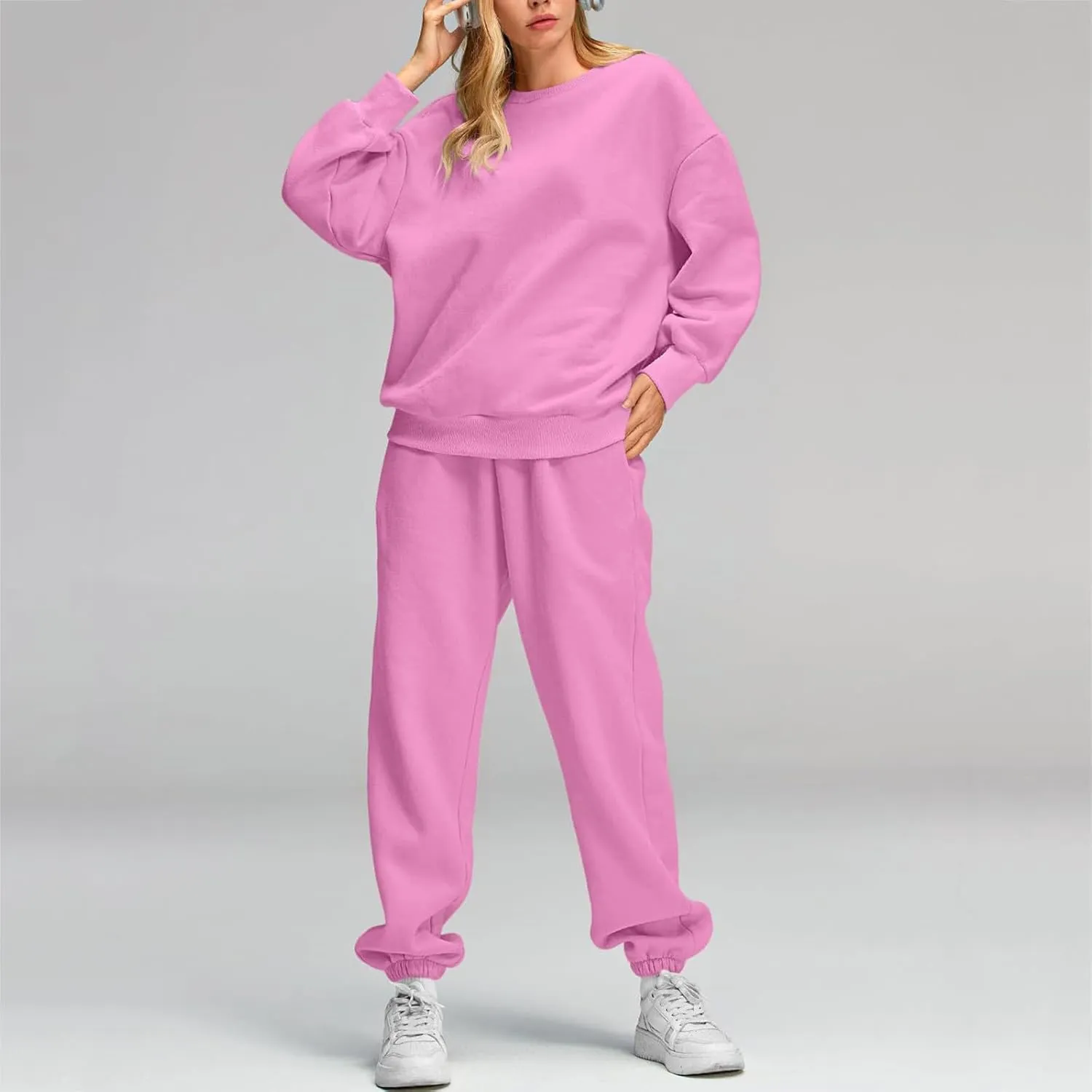 2 Piece Sets for Women Fashion Tracksuit Casual Long Sleeve Sweatshirt Sweatpants Suit Loungewear Sets