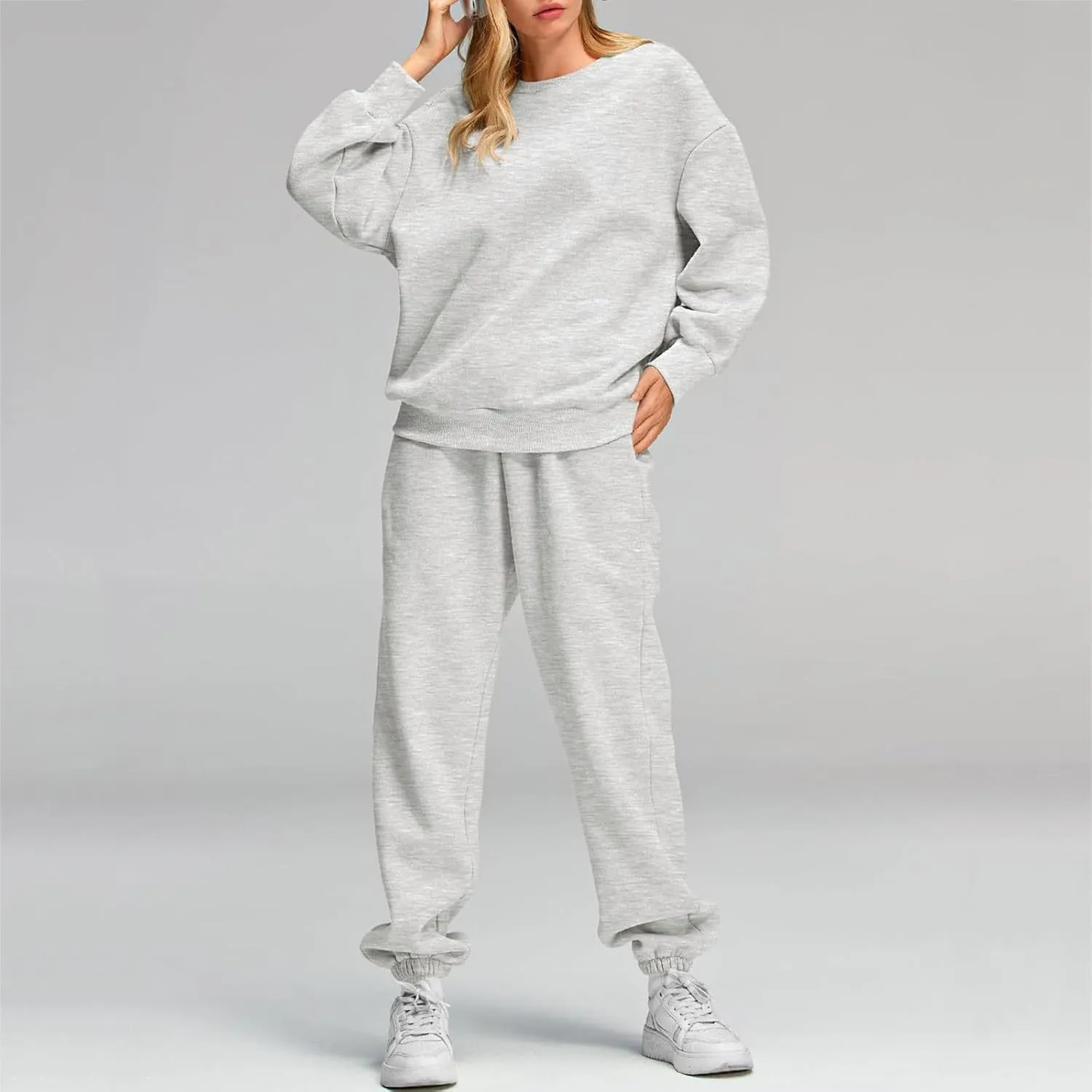 2 Piece Sets for Women Fashion Tracksuit Casual Long Sleeve Sweatshirt Sweatpants Suit Loungewear Sets