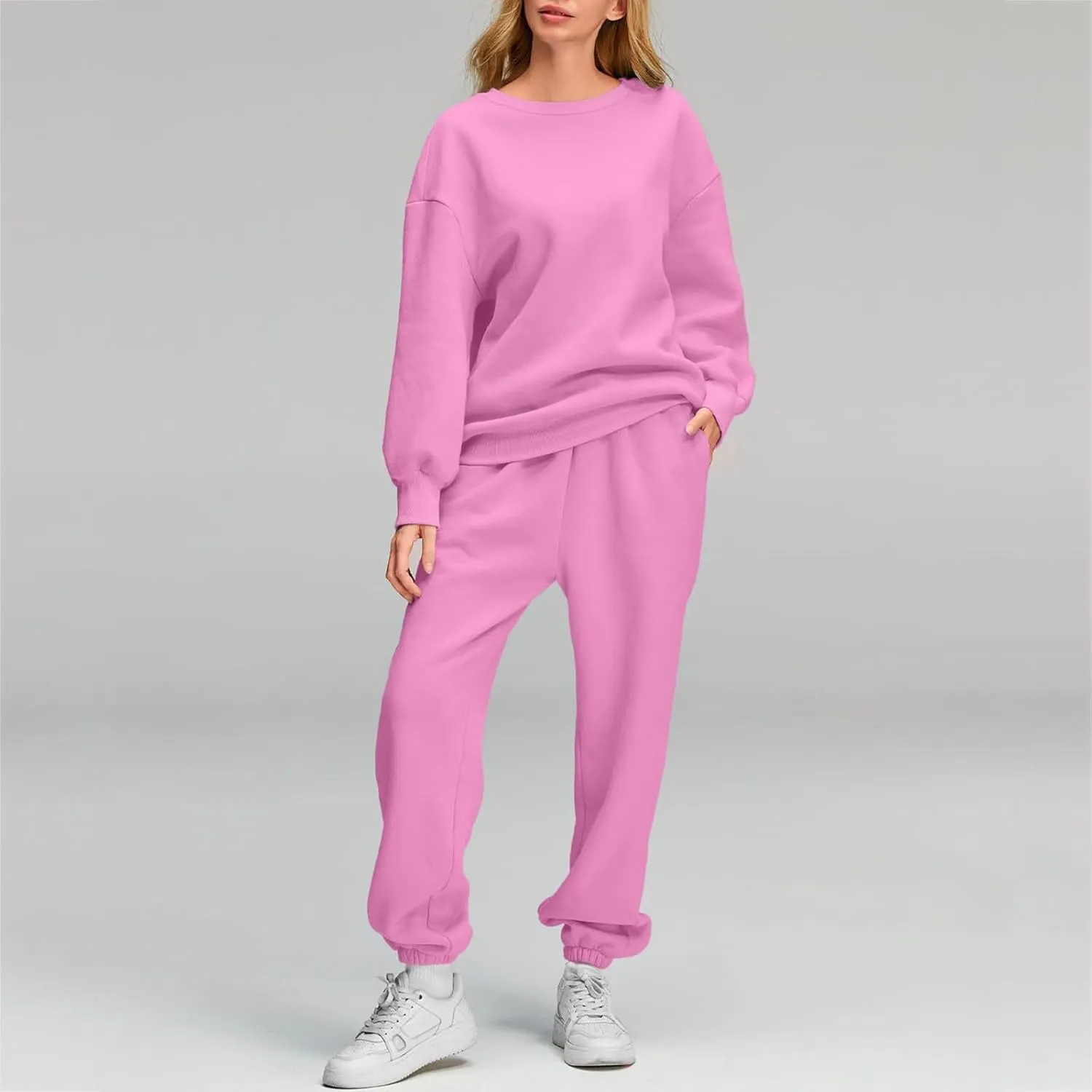 2 Piece Sets for Women Fashion Tracksuit Casual Long Sleeve Sweatshirt Sweatpants Suit Loungewear Sets