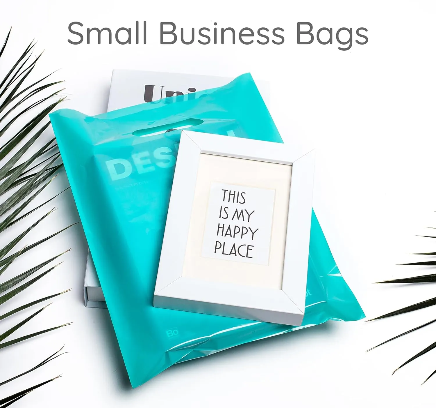 200 Teal & Purple Bags for Small Business 100 Teal and 100 Purple 9"x12" Merchandise Bags 1.5Mil Thick Glossy Great for Retail and Boutiques With Handles