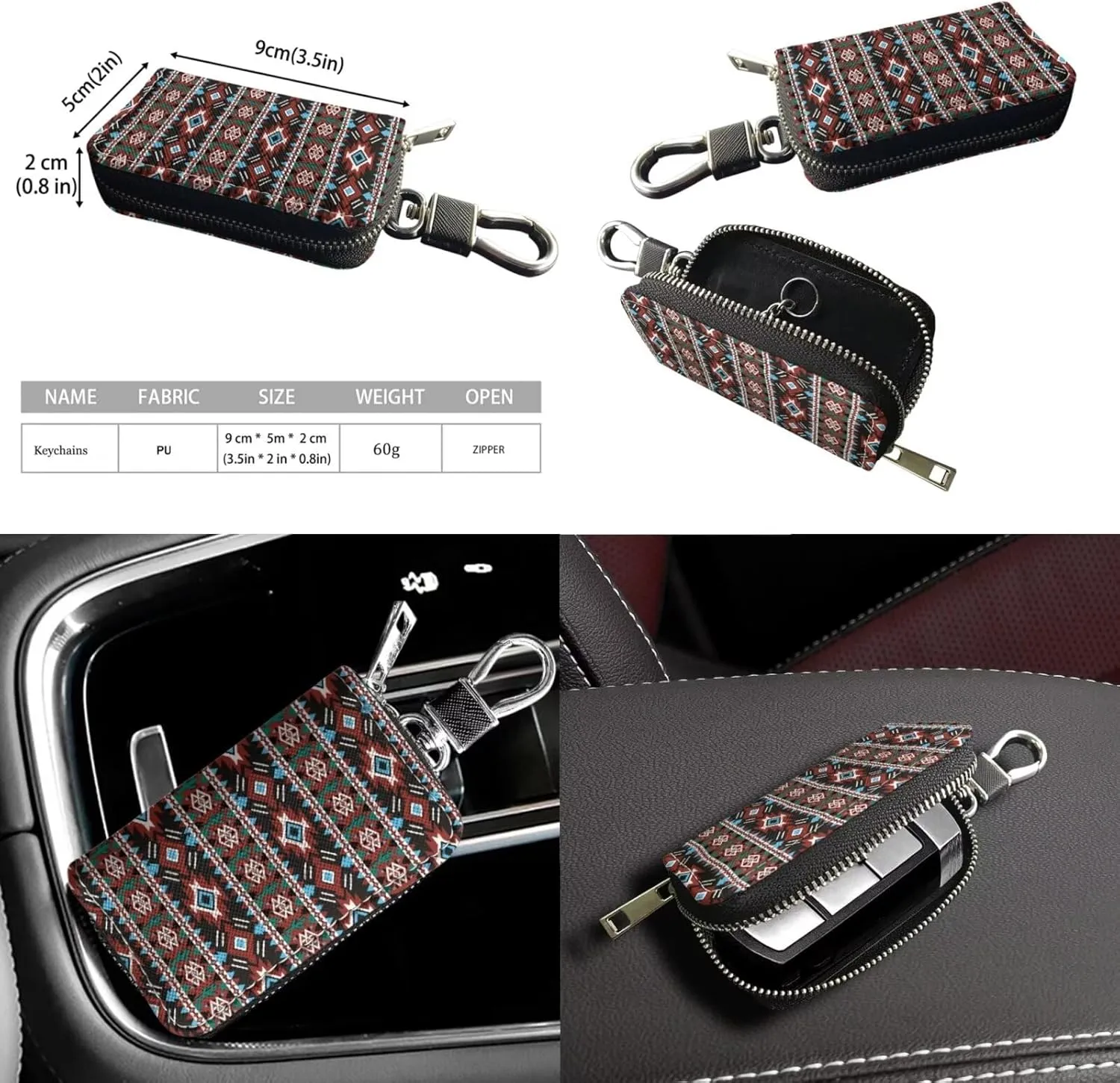 2Pcs Tote Bags Set Crossbody Bags Shoulder Purses for Women Car Key Fob Protector