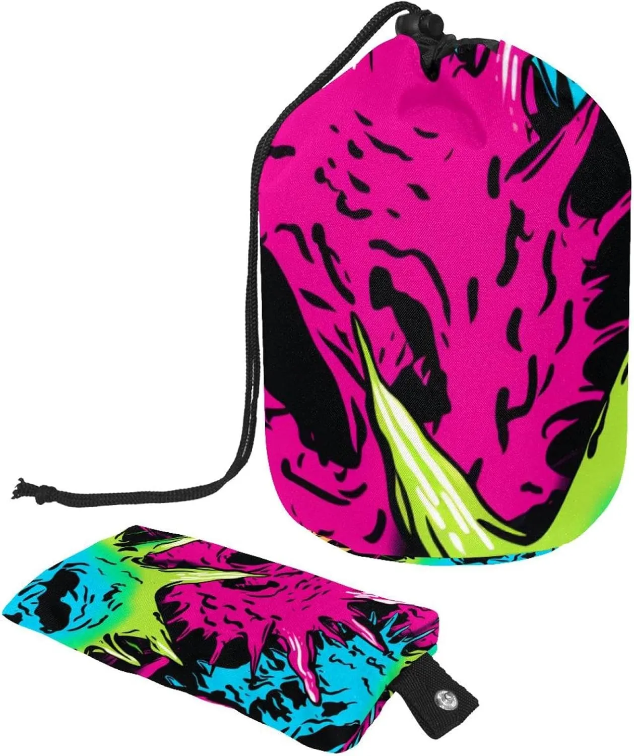 72 Travel Cosmetic Bags Makeup Bag for Women, Foldable Drawstring Travel Cosmetic Bags, Portable Toiletry Bucket Bag