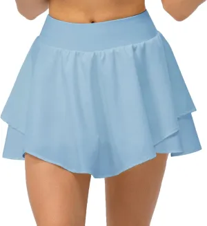 Amxiway Women's Tennis Skirt Golf Skorts Athletic Skirts with Shorts High Waisted Skirts Pockets Running Gym Workout Sports