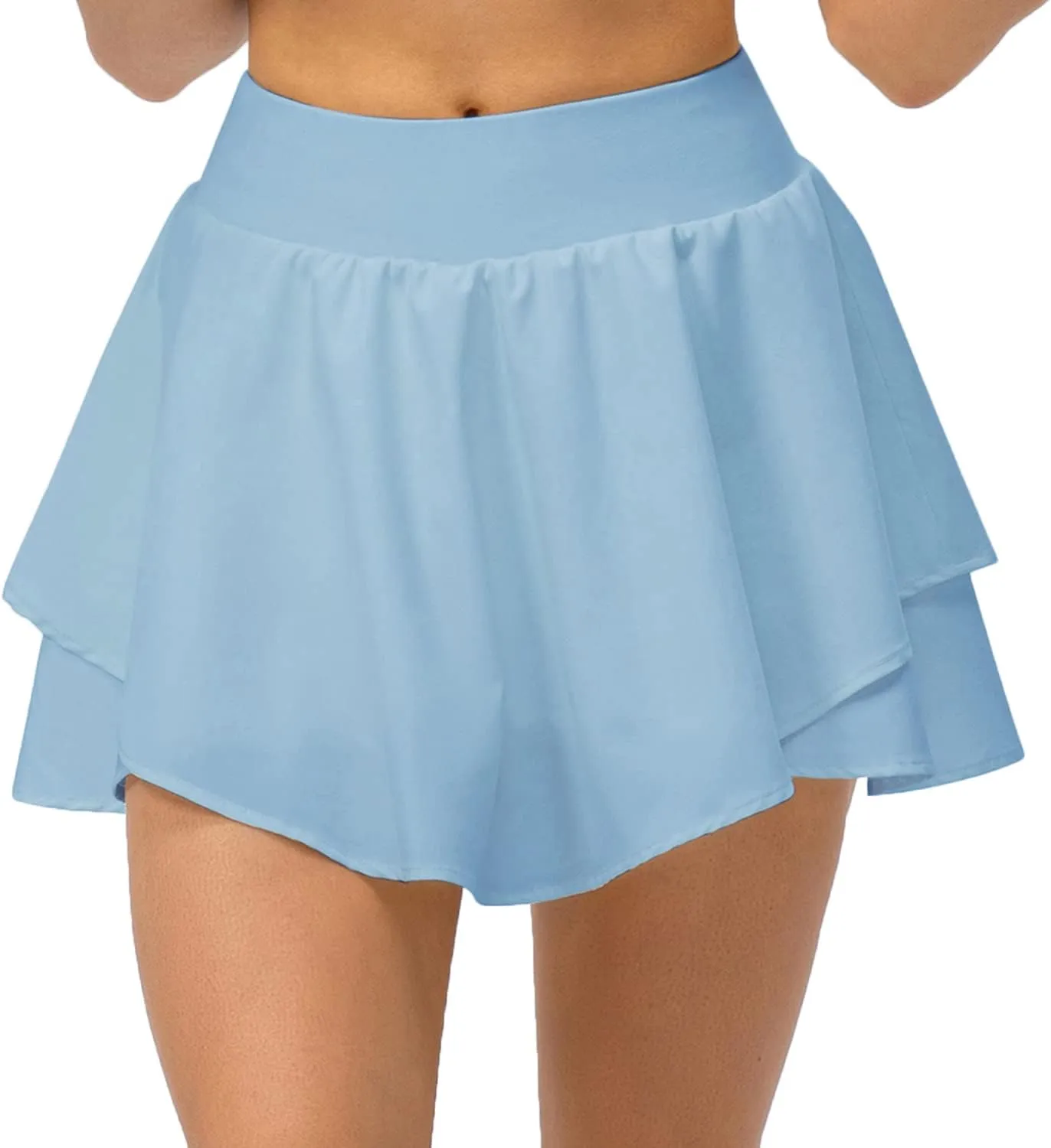 Amxiway Women's Tennis Skirt Golf Skorts Athletic Skirts with Shorts High Waisted Skirts Pockets Running Gym Workout Sports