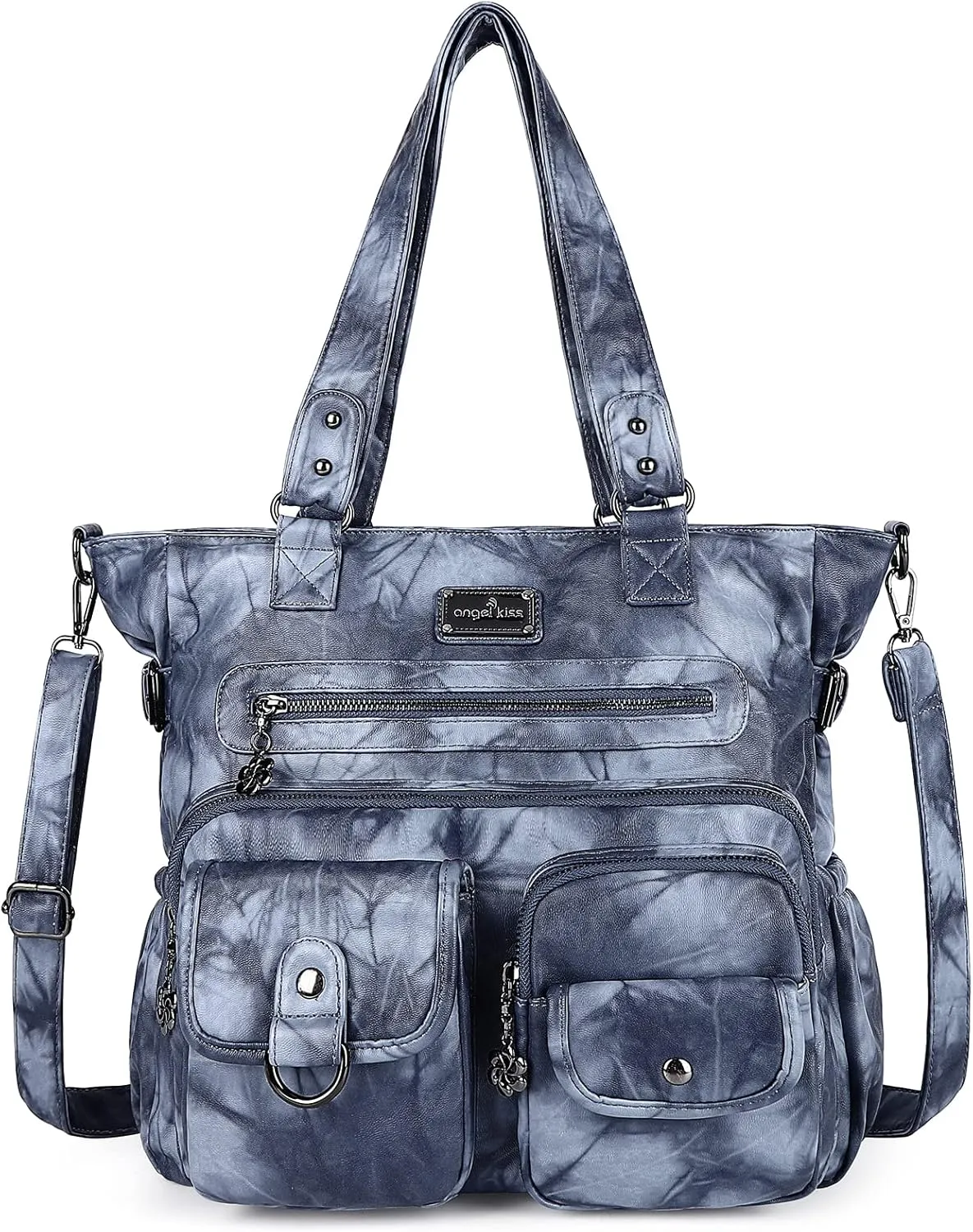 Angelkiss Purses Handbags for Women PU Tote Satchel Bags for Women Pockets Shoulder Bags