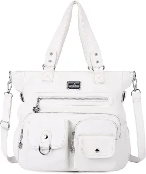 Angelkiss Purses Handbags for Women PU Tote Satchel Bags for Women Pockets Shoulder Bags