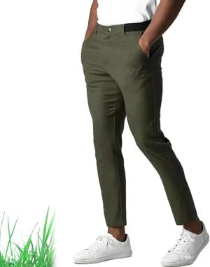 Bizgent Active Chinos, Active Chinos Pants, Mens Chinos Slim Fit Stretch Skinny Tapered Dress Pants Casual Solid Trousers