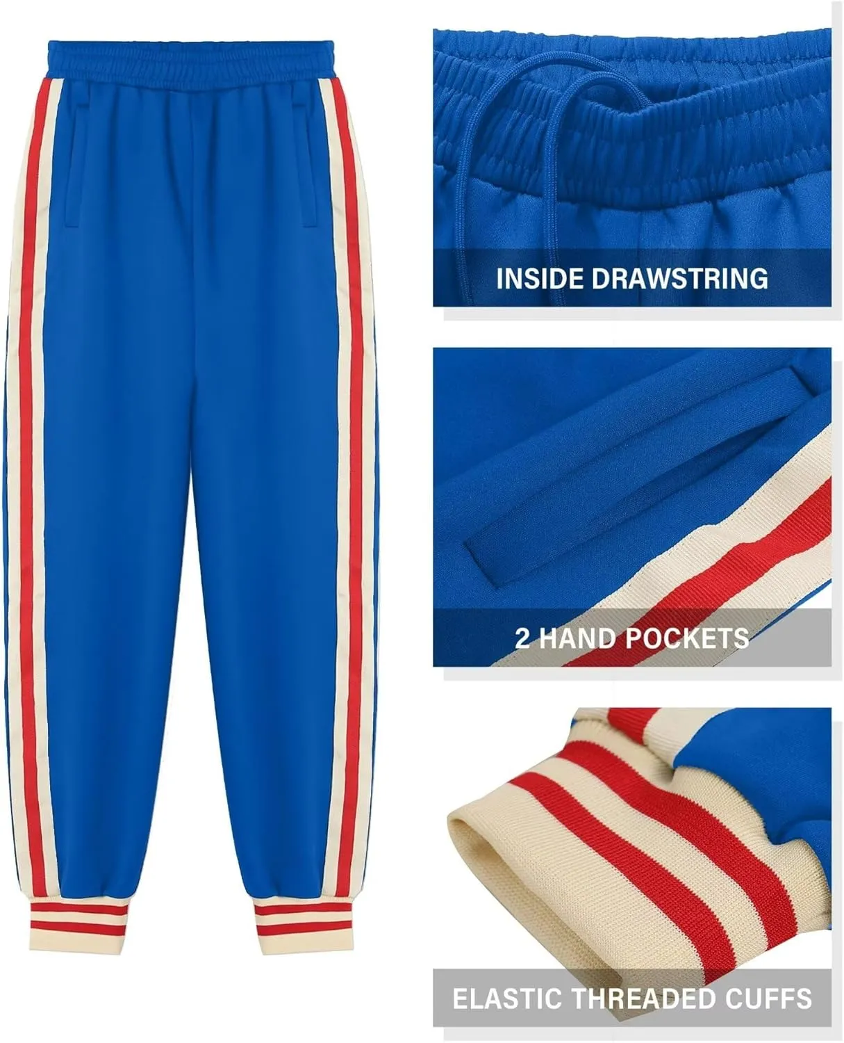 Boys' Tracksuits Set Long Sleeve Full Zip Active Jackets & Jogger Pants Suits 2 Piece Kids Sweatsuit for 4-12 Years