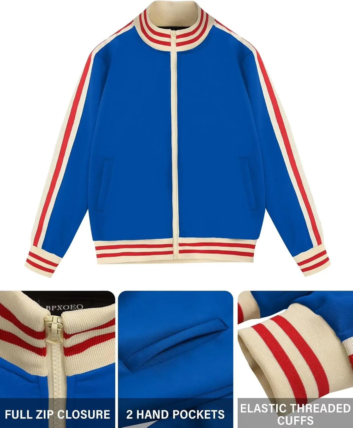Boys' Tracksuits Set Long Sleeve Full Zip Active Jackets & Jogger Pants Suits 2 Piece Kids Sweatsuit for 4-12 Years