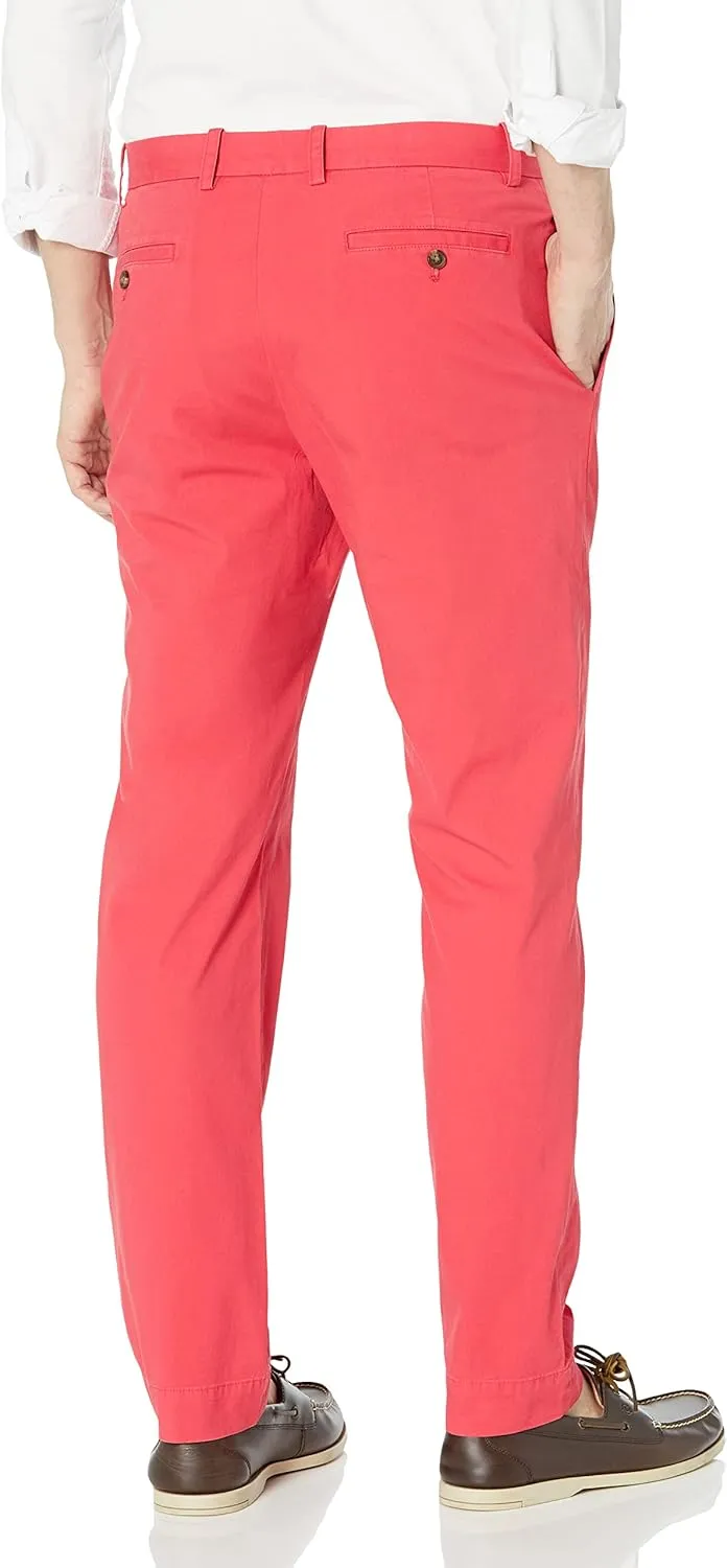 Brooks Brothers Men's Cotton Poplin Slim Fit Stretch Chino Pants