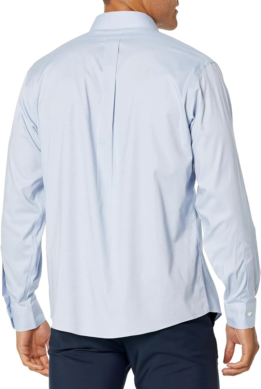 Brooks Brothers Men's Non-Iron Stretch Pinpoint Solid Ainsley Spread Collar Dress Shirt