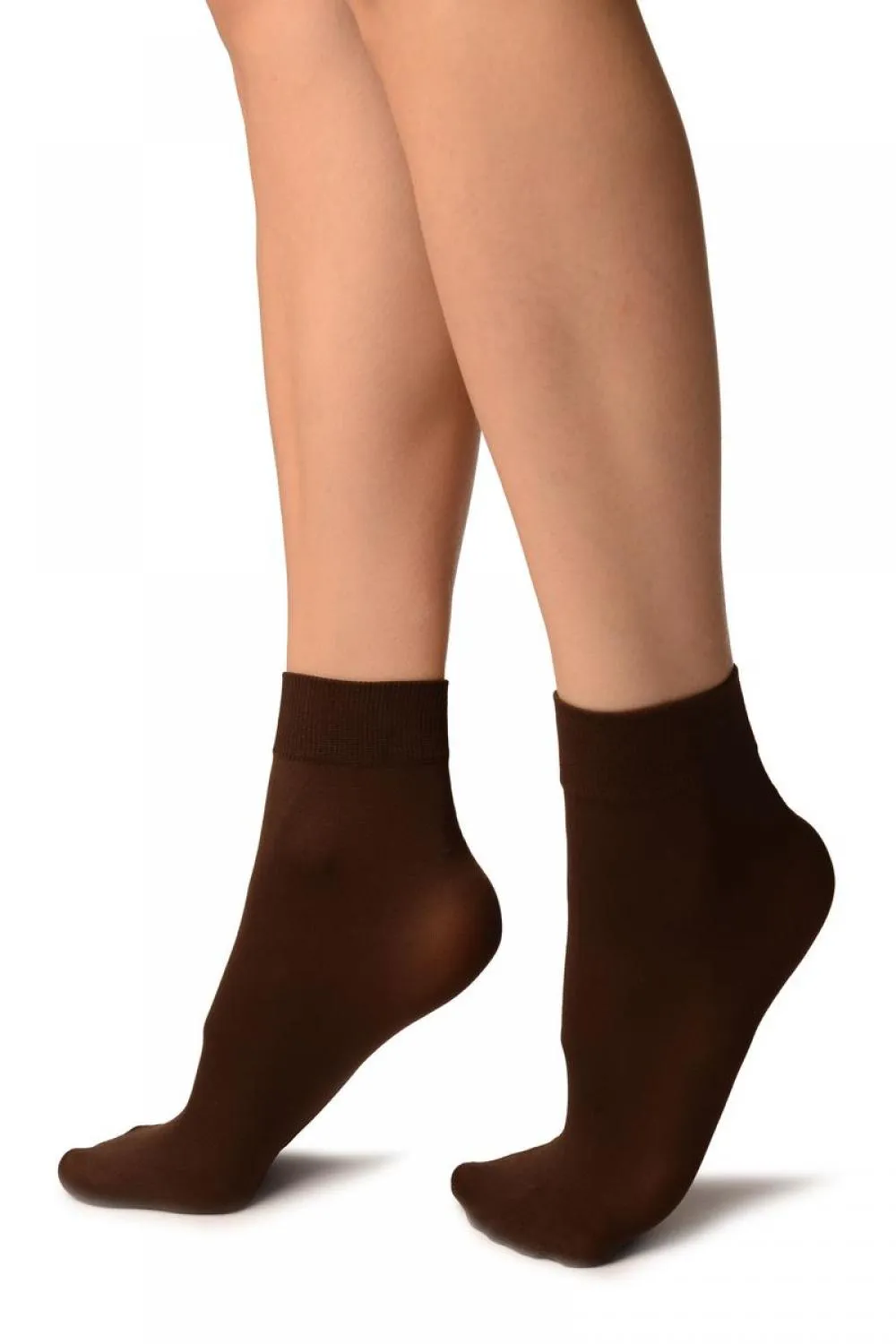 Brown Comfort Top Strong Ankle High Socks