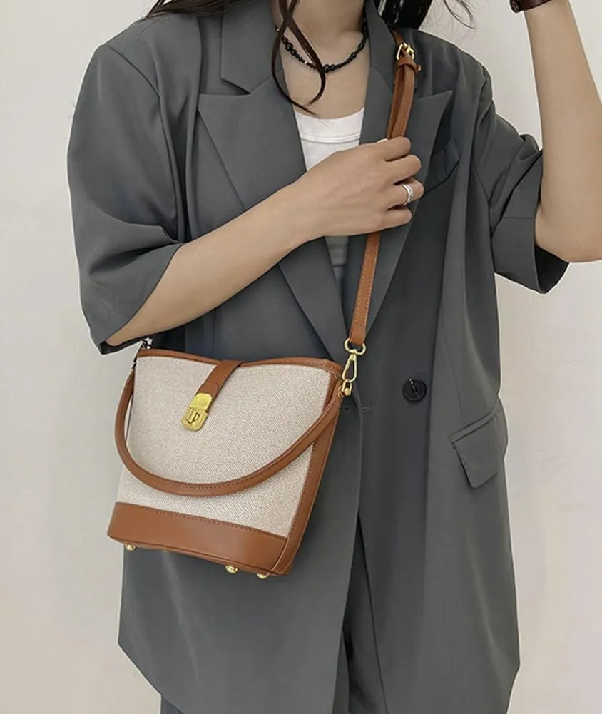 Bucket Bag Shoulder Bags for Women Trendy Hobo Crossbody Bags Canvas Tote Bag Casual Purse Handbag
