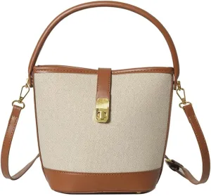 Bucket Bag Shoulder Bags for Women Trendy Hobo Crossbody Bags Canvas Tote Bag Casual Purse Handbag