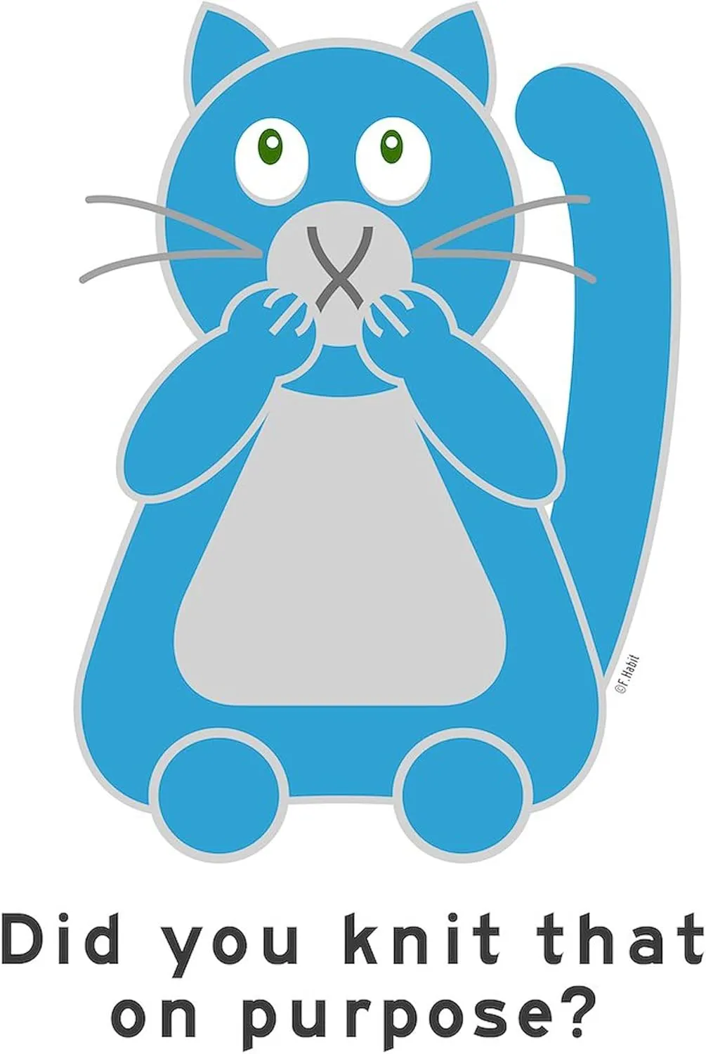 CafePress Mean Kitty Knitting Tote Bag Reusable Natural Beige Canvas Shopping Bag