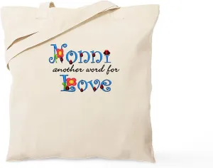 CafePress Nonni Love Tote Bag Reusable Natural Beige Canvas Shopping Bag