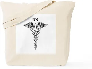 CafePress Registered Nurse Tote Bag Reusable Natural Beige Canvas Shopping Bag