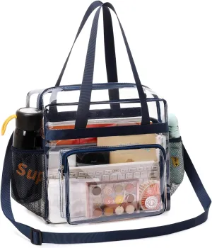 Clear Bag for Stadium Events 12 x6 x12 Clear Crossbody Tote Bag Stadium Approved with Adjustable Longer Strap
