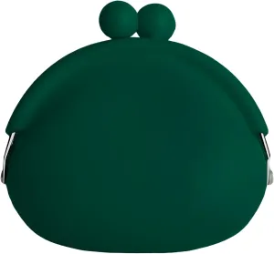 Coin Purse for Women  Silicone Small Coin Pouch with Kiss Lock for Coins, Keys, Lipstick, and Earphones  Mini Cute Change Purse, Coin Purse & Pouch for Daily Life, Cars, Travel, Party (Dark Green)