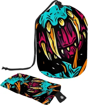 Cool Pop Art Abstract Calw Travel Cosmetic Bags Makeup Bag for Women, Foldable Drawstring Travel Cosmetic Bags, Portable Toiletry Bucket Bag
