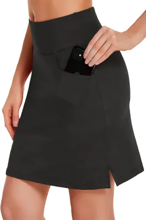 COOrun Women's Skorts Athletic Skirts with Pockets Knee Length Built-in Shorts Casual Skirt for Golf Tennis Workout (XS-3XL)