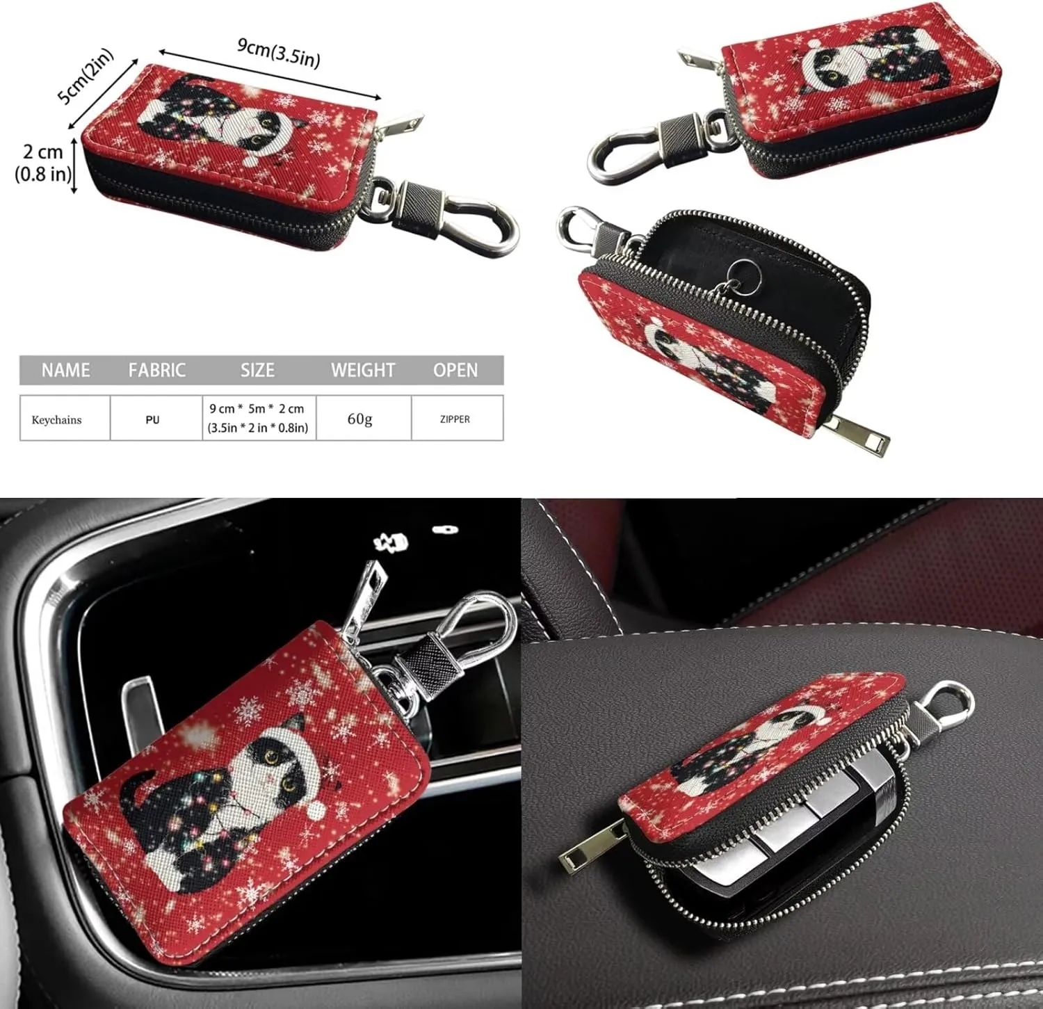 Crossbody Bag Set 2 Pieces Saddle Bags Satchel Bags for Women Car Key Fob Cover