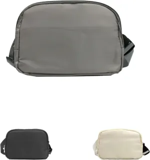 Crossbody Bags for women,belt bag,fanny packs for women,with Adjustable Strap,Back Hidden Pocket,Nylon Waterproof,for Workouts,Running,Biking,Traveling (Dim grey)