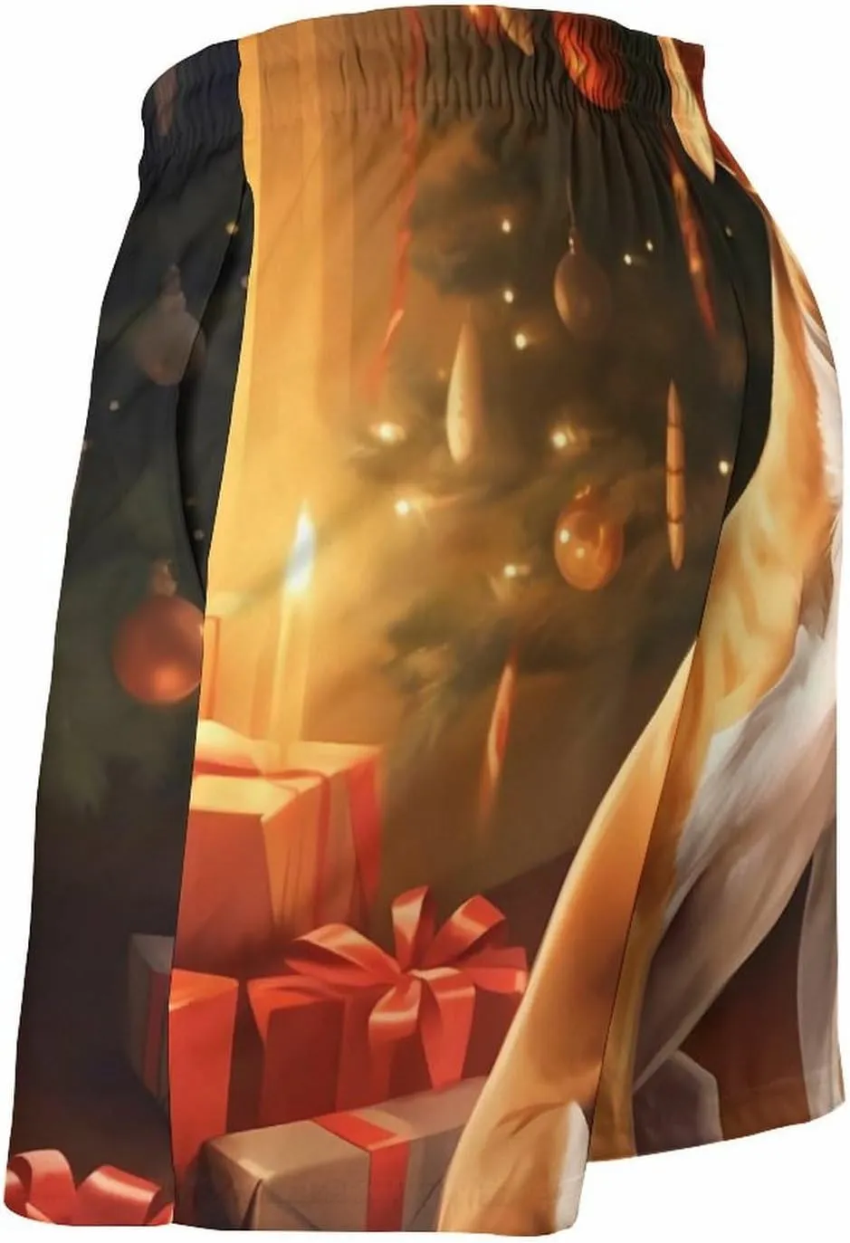 Cute Christmas Whippet Dog Men's Swim Trunks Quick Dry Bathing Suit Swimming Board Shorts Beach Swimwear