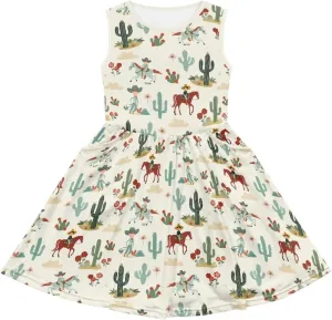 Cute Sundress with Pockets for Girls Casual Dress Knee Length Sleeveless Beach Skirts for 2-14T Teen Girls