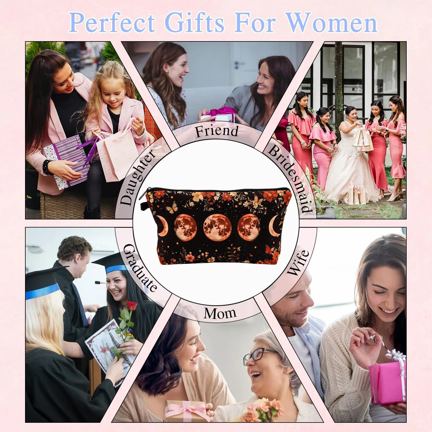 Cute Travel Makeup Bag Cosmetic Bag Small Pouch Toiletry Bag Gift for Women Travel Accessories for Women (NR40233)