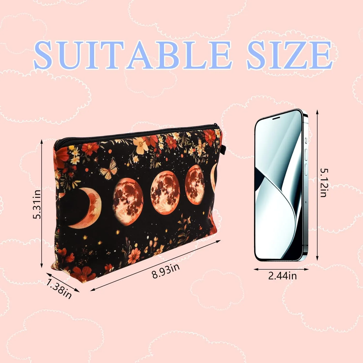 Cute Travel Makeup Bag Cosmetic Bag Small Pouch Toiletry Bag Gift for Women Travel Accessories for Women (NR40233)
