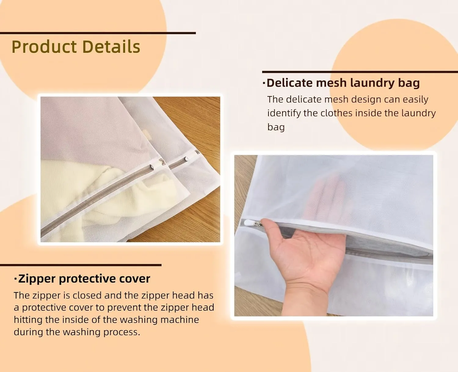Delicate Laundry bags, protective laundry mesh bags, clothes washing bag, travel mesh bag, 1pack-Large