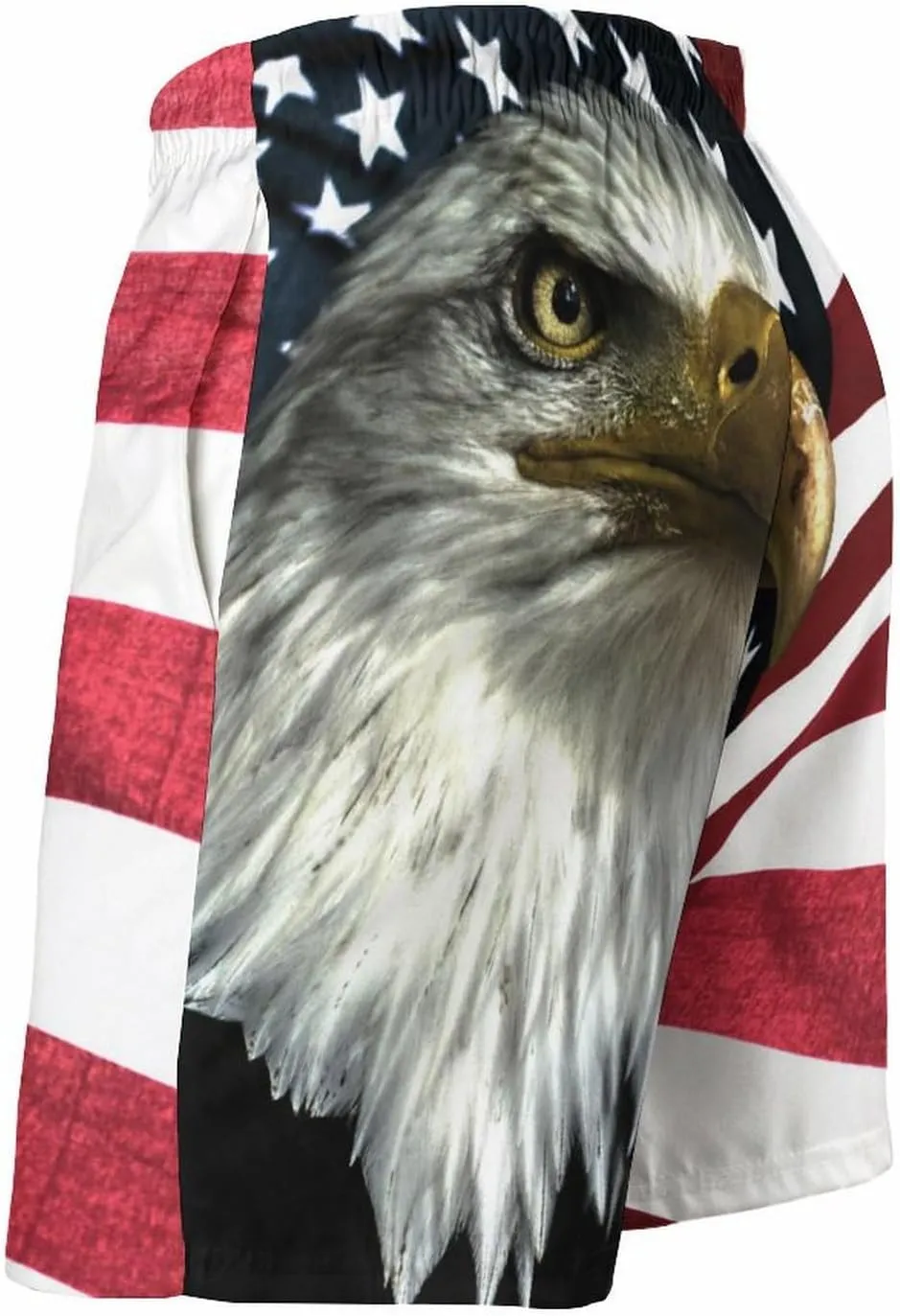 East Eagle on The American Flag Men's Swim Trunks Quick Dry Bathing Suit Swimming Shorts Beach Swimwear