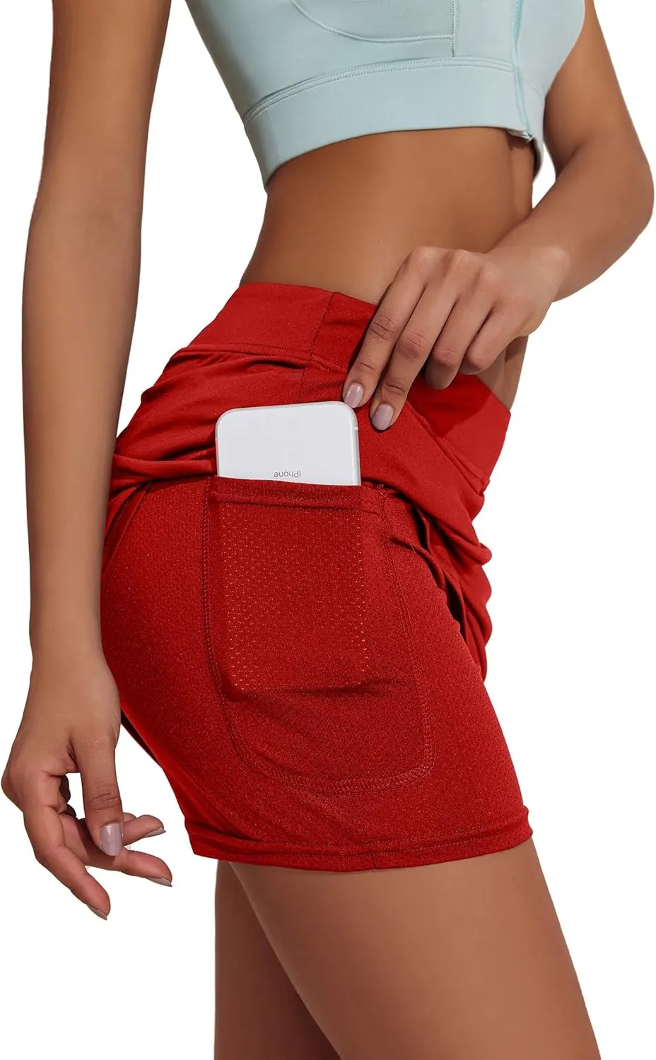 Ekouaer Golf Skorts for Woman High Waisted Active Skort Lightweight Tennis Skirt with 2 Pockets Workout Pickleball Sports