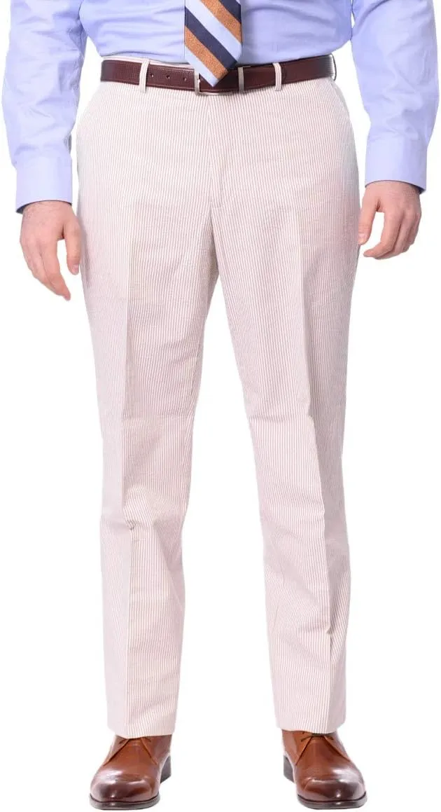 Emigre Men's 100% Cotton Striped Seersucker Suit