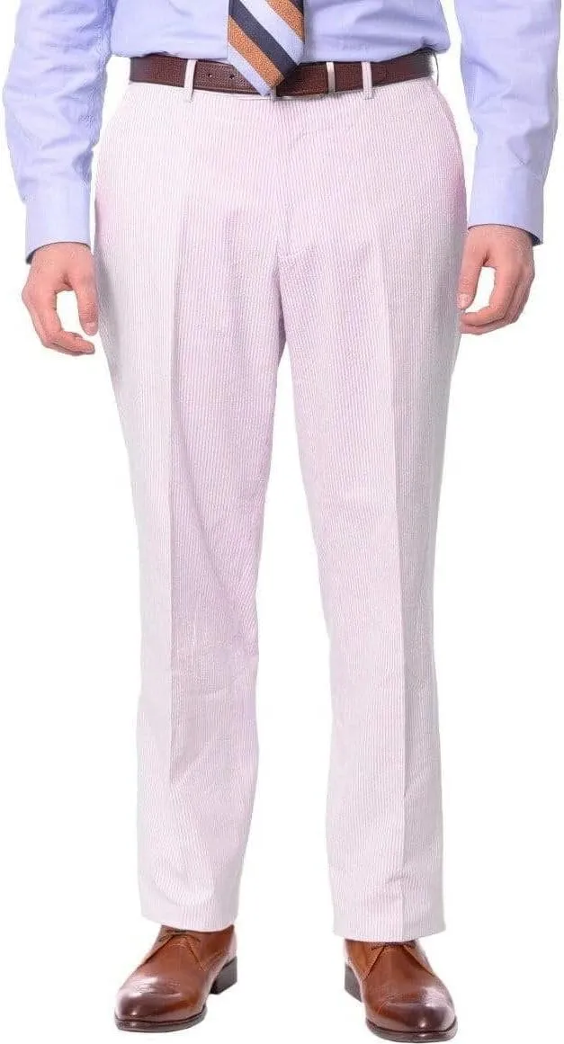 Emigre Men's 100% Cotton Striped Seersucker Suit