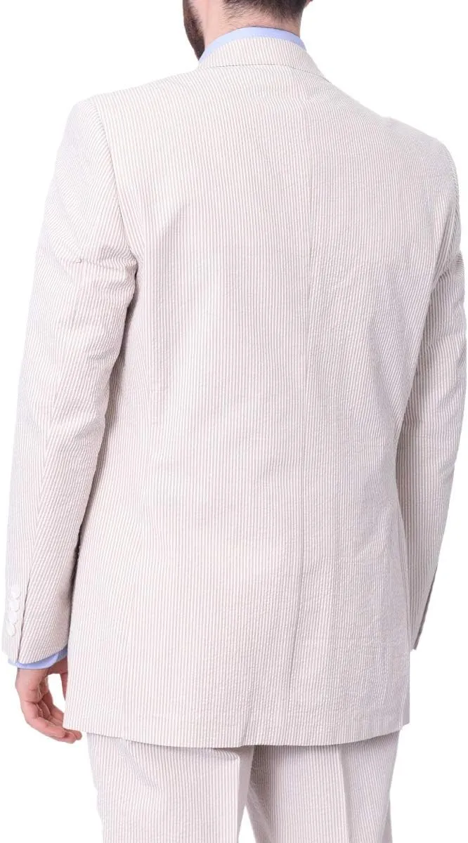 Emigre Men's 100% Cotton Striped Seersucker Suit