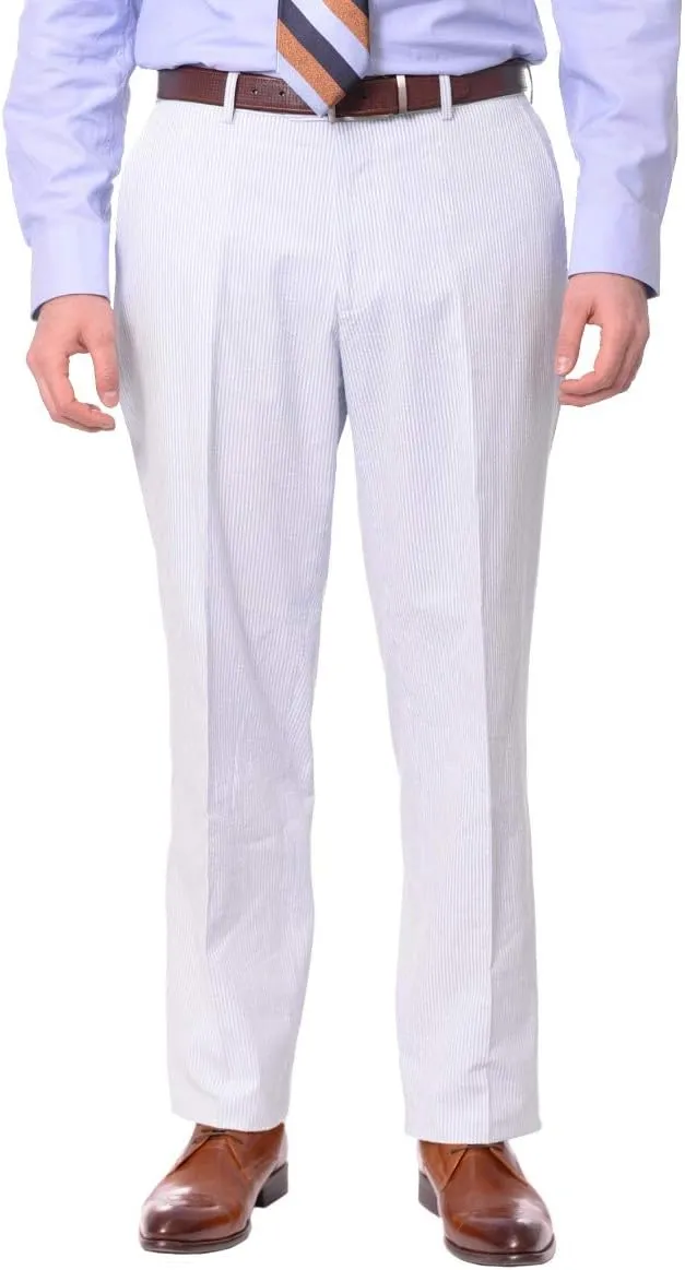 Emigre Men's 100% Cotton Striped Seersucker Suit