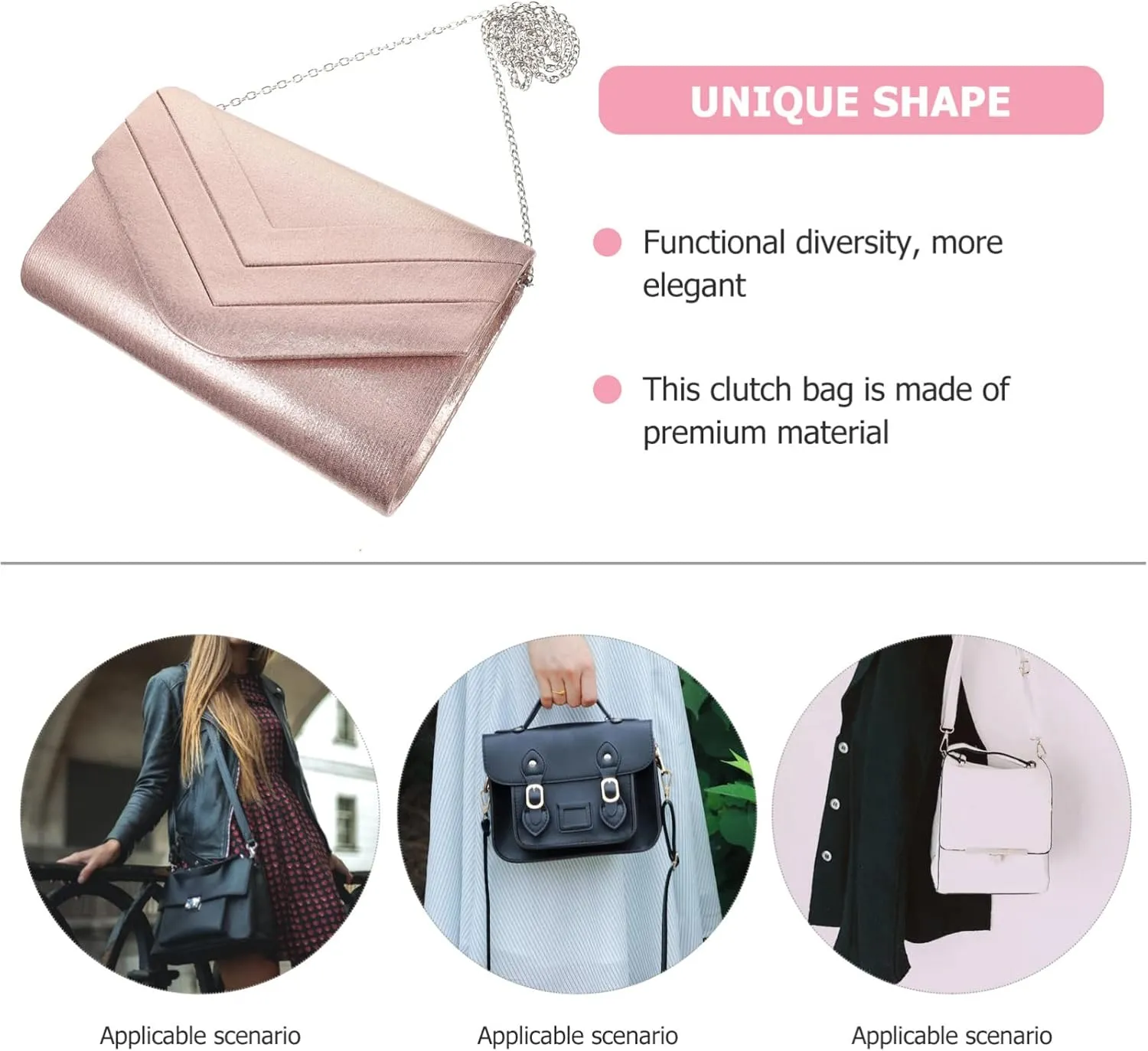 Evening Bag Clutch Purse Small Handbags Formal Crossbody Evening Clutch for Women Wedding