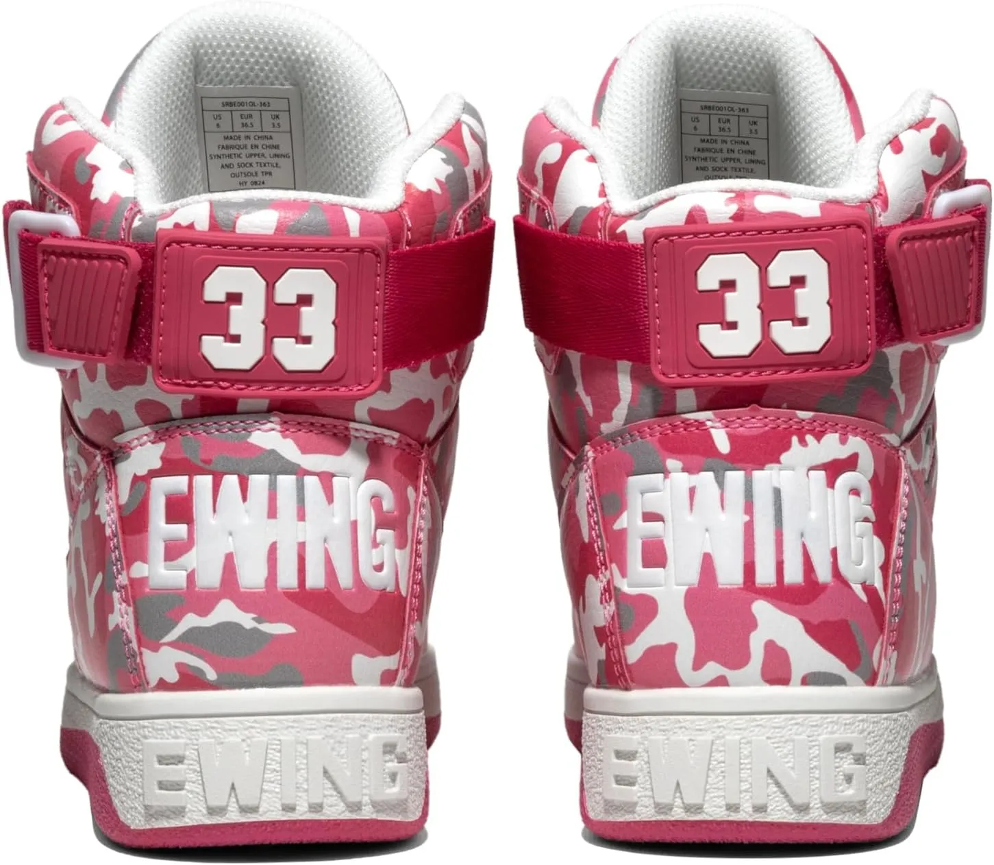 Ewing PATRICK ATHLETICS WOMEN'S 33 HI ORION Pink Camo  Retro 1990 Hybrid Design with Vegan Synthetic Upper