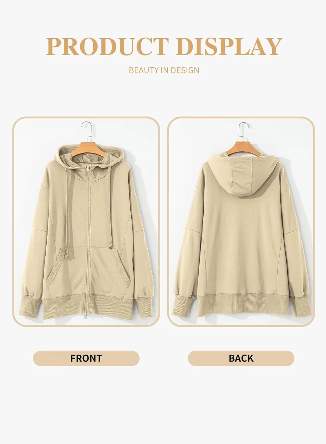 Eytino Women Plus Size Sweatshirts Long Sleeve Zip Up Oversized Casual Hoodies Jackets 2024 Fashion Fall Outfits(1X-5X)