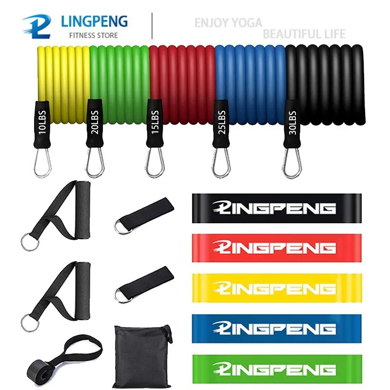 Fitness Resistance Pull Rope Rubber Band Yoga Elastic Belt