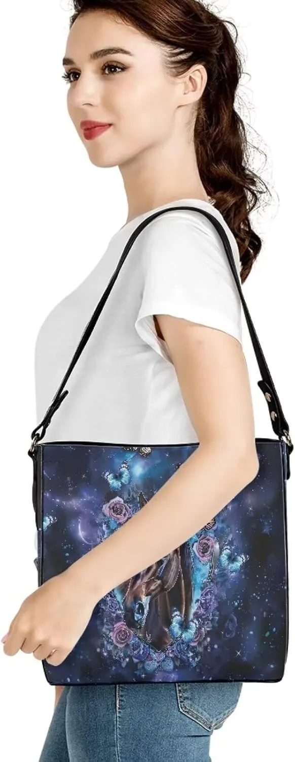 Giraffe Tote Bags PU Leather Purses Handbags for Women Top Handle Ladies Shoulder Satchel Bags