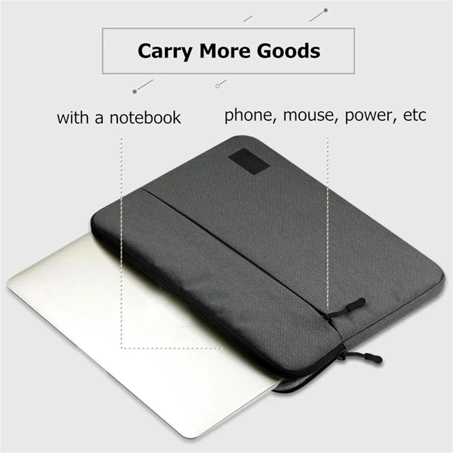 GRFIT Laptop and Tablet Bag Waterproof Laptop Bag Protective Sleeve 15.6-inch Tablet Protective Sleeve Traveling Business Commuting Briefcase Work Bag Business Travel Office