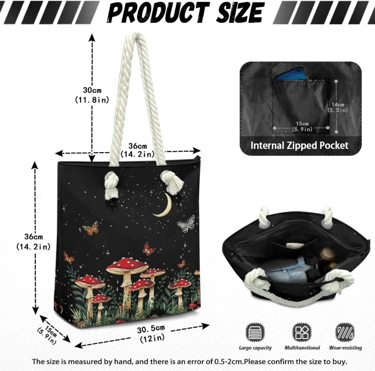 Grocery Bags Reusable Shopping Bags Top Handle Handbags Satchel Tote for Women Ladies Purse Storage Organizer